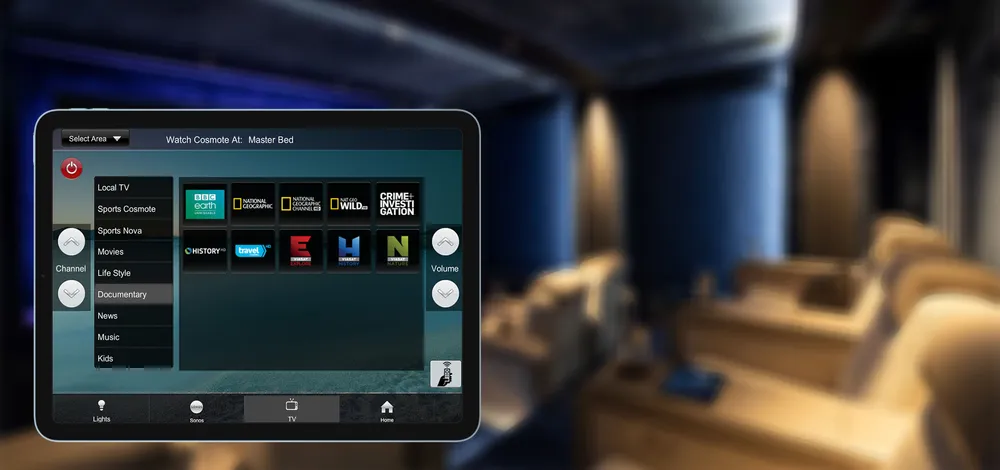 Χειρισμός τηλεόρασης από tablet